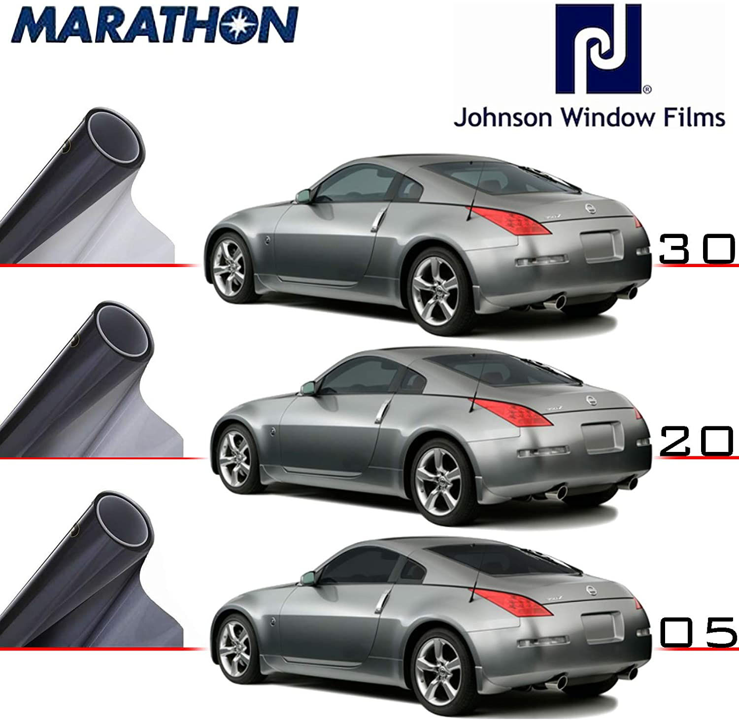 Pellicola Oscurante Vetri Johnson Marathon Professionale 30,5m x 51 cm 05 %  - Tech Solution